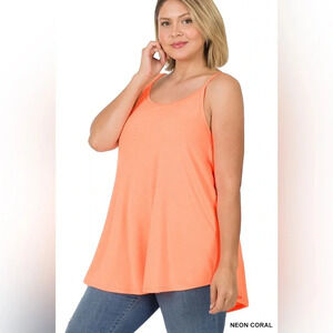 ZENANA OUTFITTER PLUS FRONT AND BACK REVERSIBLE SPAGHETTI CAMI